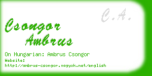 csongor ambrus business card